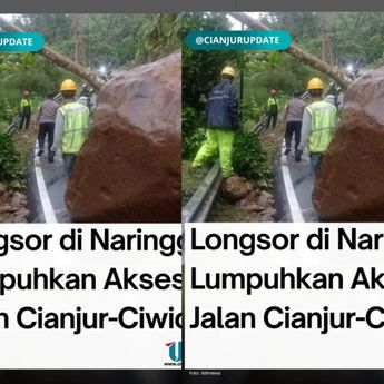 Tebing Longsor Lumpuhkan Akses Cianjur - Ciwidey