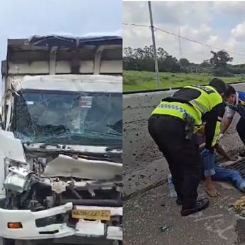 Truk Kecelakaan Sampai Ringsek di Tol JORR KM 12, Sopir Luka Serius