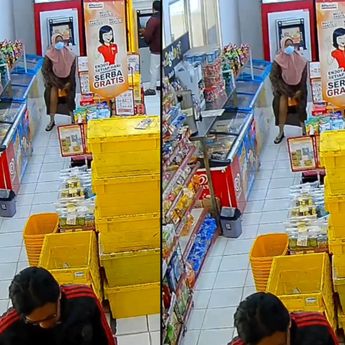 Gila! Emak-emak Curi Susu Formula di Alfamart, Sembunyikan ke Dalam Selangkangannya