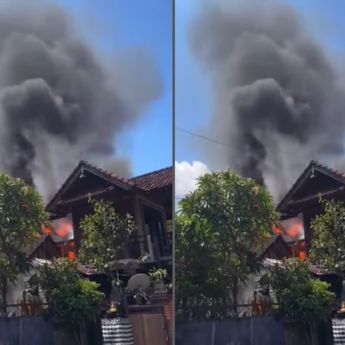 VIDEO: Kebakaran Mengerikan Rumah di Jalan Ahmad Yani Denpasar, Terdengar Ledakan