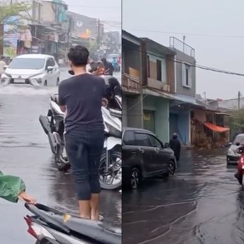 Genangan Air Akibat Hujan Deras di Bekasi: Jalan Raya Pondok Ungu Permai Terendam