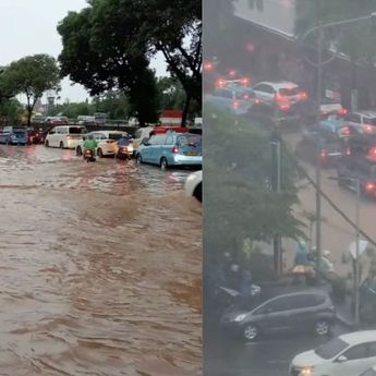 Banjir di TB Simatupang Arah Fatmawati Bikin Kemacetan Panjang, Sejumlah Mobil Mogok