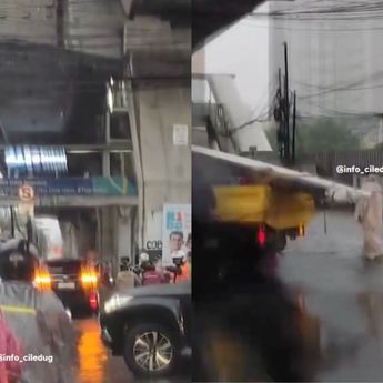 Hujan Deras, Jalan Ciledug Raya Depan Seskoal Banjir Selutut Orang Dewasa