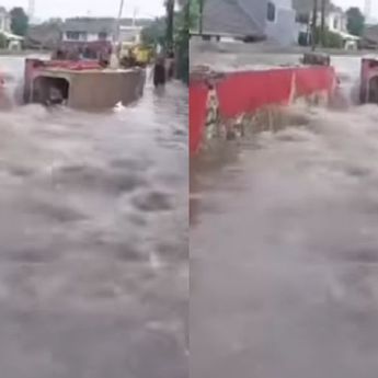 Banjir Kembali Melanda Tangsel, Tanggul Taman Mangu Indah Jebol Lagi