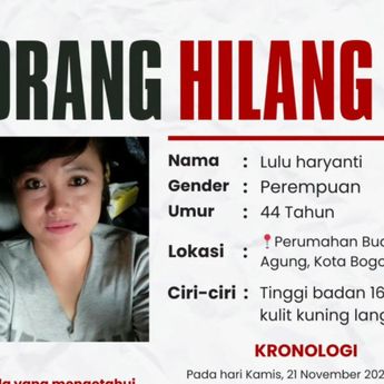 Info Orang Hilang! Wanita Cantik 44 Tahun Asal Bogor Menghilang