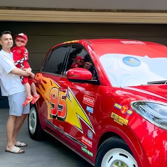 Raffi Ahmad Beri Kado Mobil Lightning McQueen di Ulang Tahun Rayyanza