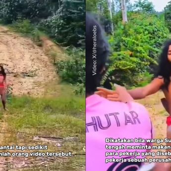 Viral Suku Togutil Muncul di Halmahera Minta Makan