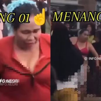 Viral Emak-Emak Joget Telanjang Saat Paslon Nomor Urut 01 Menang Pilkada 2024