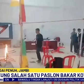 Warga Bakar Kotak Suara di TPS 02 Kota Sungai Penuh Jambi, Petugas KPPS Nyaris Terlibat Keributan