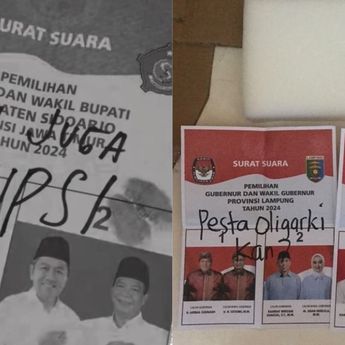 Bukan Dicoblos, Ini Deretan Surat Suara Dicoret-coret jadi Bahan Sindiran dan Kritikan Masyarakat