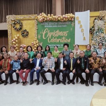 Dua Menteri Prabowo Hadiri Perayaan Natal Social Gracia Community  