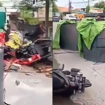 Truk Trailer Pengangkut Coil dari Cikande Menuju Surabaya Terlibat Kecelakaan, Kabin Remuk