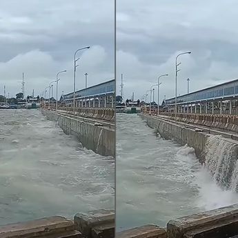 Angin Kencang dan Ombak Tinggi di Pelabuhan Merak Bikin Kapal Sulit Bersandar, Operasional Dihentikan