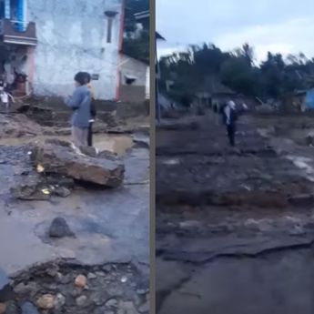 VIDEO: Penampakan Rumah-rumah Hancur Dihantam Banjir Sukabumi