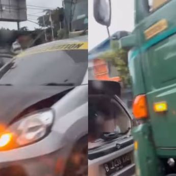 Kecelakaan Beruntun di Bekasi, Mobil Sampai Ringsek Dihantam Truk Tronton