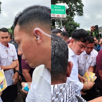 Wapres Gibran Bagi-Bagi Bantuan untuk Korban Banjir di Sukabumi