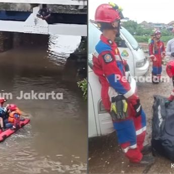 Detik-detik Pekerja Tercebur ke Sungai Usai Tersengat Listrik di Petamburan