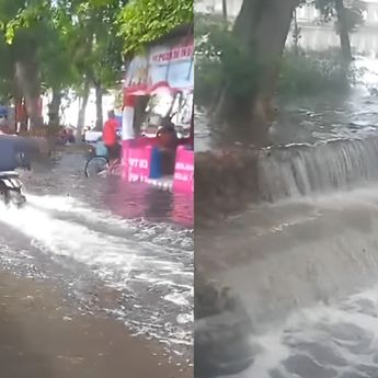 Tanggul Jebol di Rawabadak, Rumah Warga dan Akses Jalan Terendam Banjir