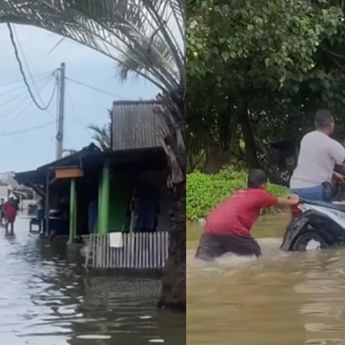 Banjir Rob Hari Kedua Melanda Pemukiman Warga di Kp Tanah Baru Bekasi