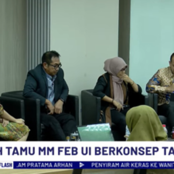 Agar Kuliah Lebih Segar dan Atraktif, MM FEB UI Adakan Kuliah Tamu Hybrid Berkonsep Talkshow Membahas Leadership in Transition