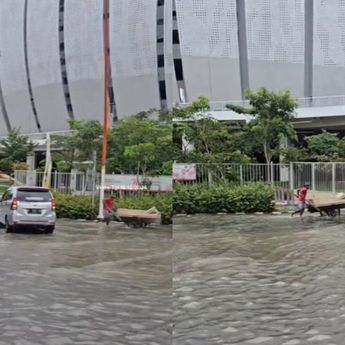 Pertama Kalinya, Stadion JIS Kebanjiran