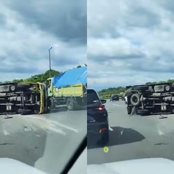 Truk Terbalik di Tol Jagorawi, Lalu Lintas Macet 