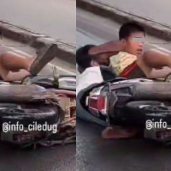 3 Bocah Terjatuh dari Motor Usai Bersenggolan dengan Pengendara Lain