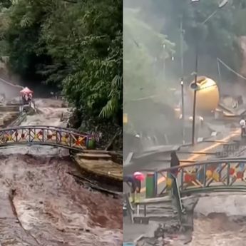 Banjir Bandang Terjang Objek Wisata Guci Pancuran 13 Tegal, Sempat Ditutup Sementara