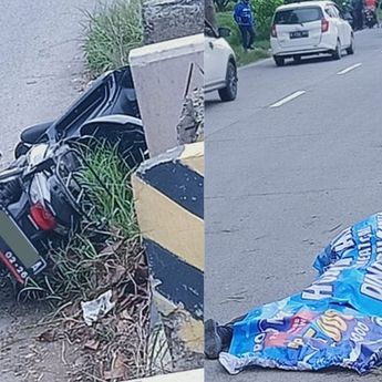 Lakalantas Tunggal di Jalan Baru Karawang, Pengendara Motor Meninggal Dunia di Lokasi