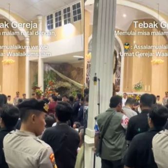 VIDEO: Misa Natal Gereja di Serang Dibuka dengan Assalamualaikum, Jemaat Kompak Jawab Salam