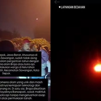 Depok Emang Beda! Warga Sawangan Sambut Tahun Baru dengan Lihat Bola Api Misterius