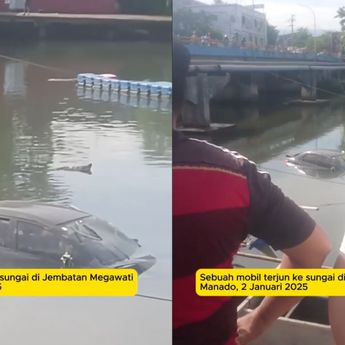 Viral Honda Civic Terjun ke Sungai Jengki Manado, Polisi Selidiki Penyebab Kejadian