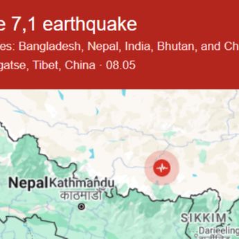 Gempa Berkekuatan 7.1 M Guncang Nepal, Terasa hingga China dan India