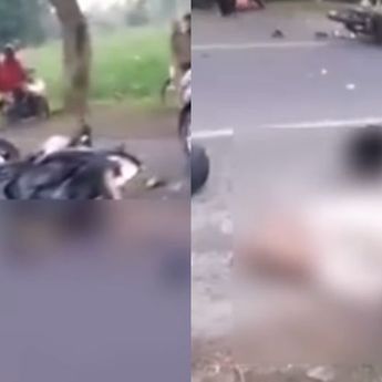 Tragis! 3 Orang Tewas Terlibat Kecelakaan di Jalan Negara Mataram, Motor Sampai Hancur