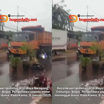 Pengendara Motor Tewas Dihantam Truk di Bogor Pagi Ini