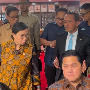 Erick Thohir dan Sri Mulyani Tiba-tiba Datangi Kantor Bahlil, Bahas Apa?