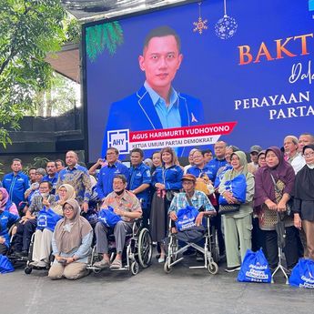 Rayakan Natal, Partai Demokrat Santuni Penyandang Disabilitas-Gelar Donor Darah