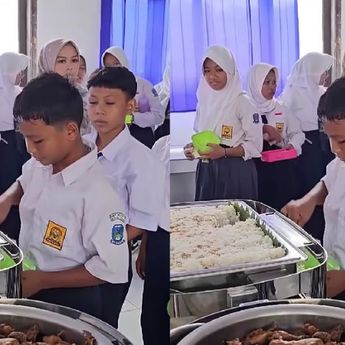 Unik! Makan Bergizi Gratis di Majalengka Pakai Konsep Prasmanan Ala Kondangan