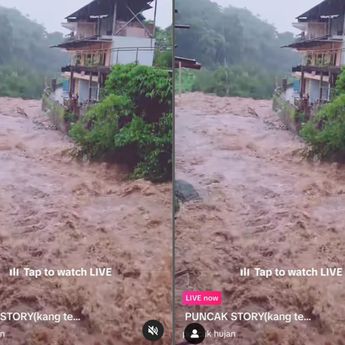 VIDEO: Penampakan Mengerikan Arus Sungai Ciliwung dari Puncak Bogor