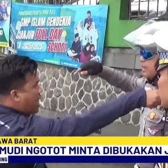 Pengemudi Mobil Cekcok dengan Polisi, Minta Jalur Cianjur-Puncak Dibuka