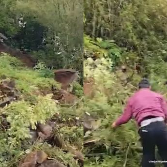 BPBD Kerahkan Alat Berat Tangani Longsor Tebing 7 Meter di Jalur Cipanas-Cianjur Puncak