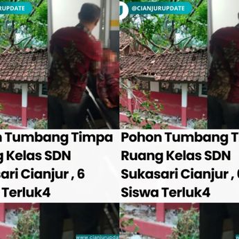 Pohon Tumbang Timpa Sekolah, 6 Siswa Terkapar