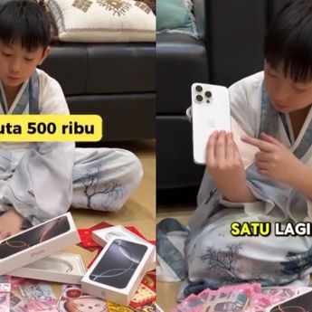 Viral! Bocah Unboxing Angpao, Dapat Rp77 Juta Ditambah 2 iPhone 16 Pro Max