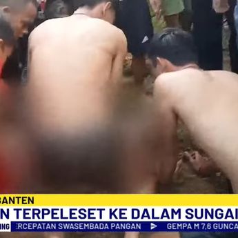 Tragis! Bocah 4 Tahun Tewas Terseret Arus Sungai Ciujung, Diduga Terpeleset Saat Bermain