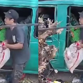 Viral! Pria Buang 14 Karung Sampah Sembarangan di Pinggir Jalan, Aksi Terekam CCTV