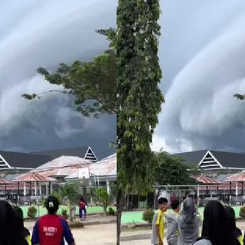 Ada Awan Hitam Gelap Bak Ombak di Langit Mamuju