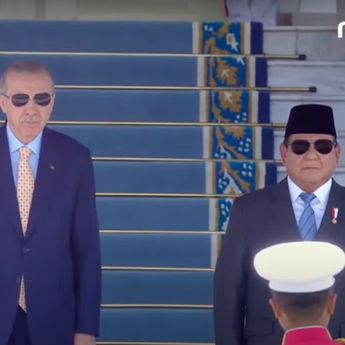 Prabowo Sambut Erdogan di Istana Bogor