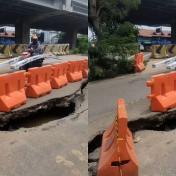 Jalan Kalimalang Amblas hingga 4 Meter, Sebabkan Kemacetan Lalu Lintas