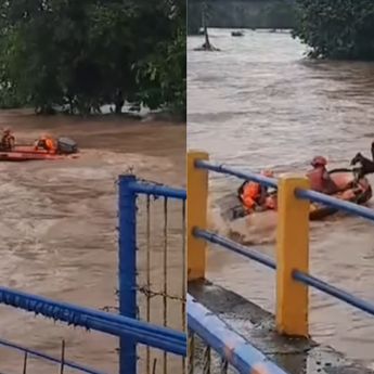 Detik-detik 3 Tim SAR Hanyut Terbawa Arus Bendungan Lekopaccing di Maros Sulsel