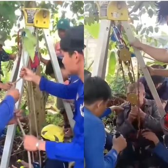 VIDEO: Penyelamatan Dramatis 7 Petugas Damkar Evakuasi Lansia Kecemplung ke Sumur